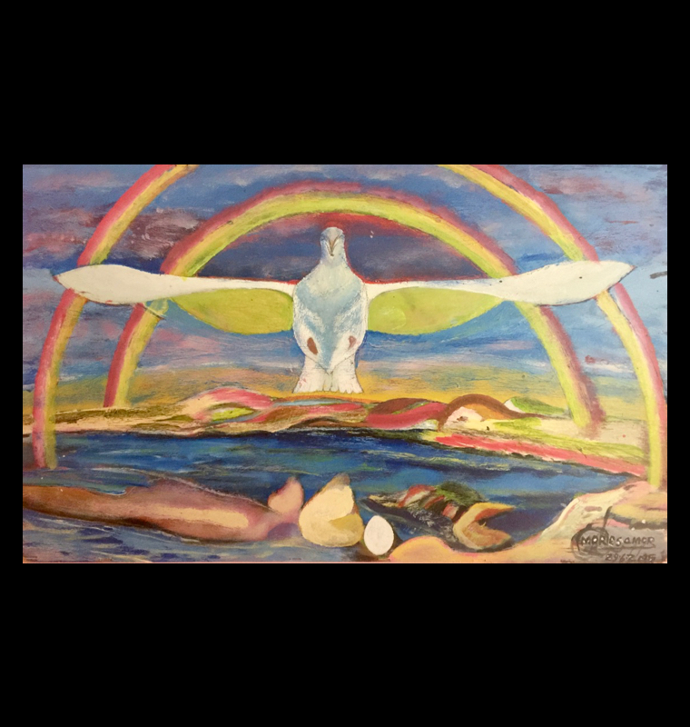 arte pintura corona espiritus