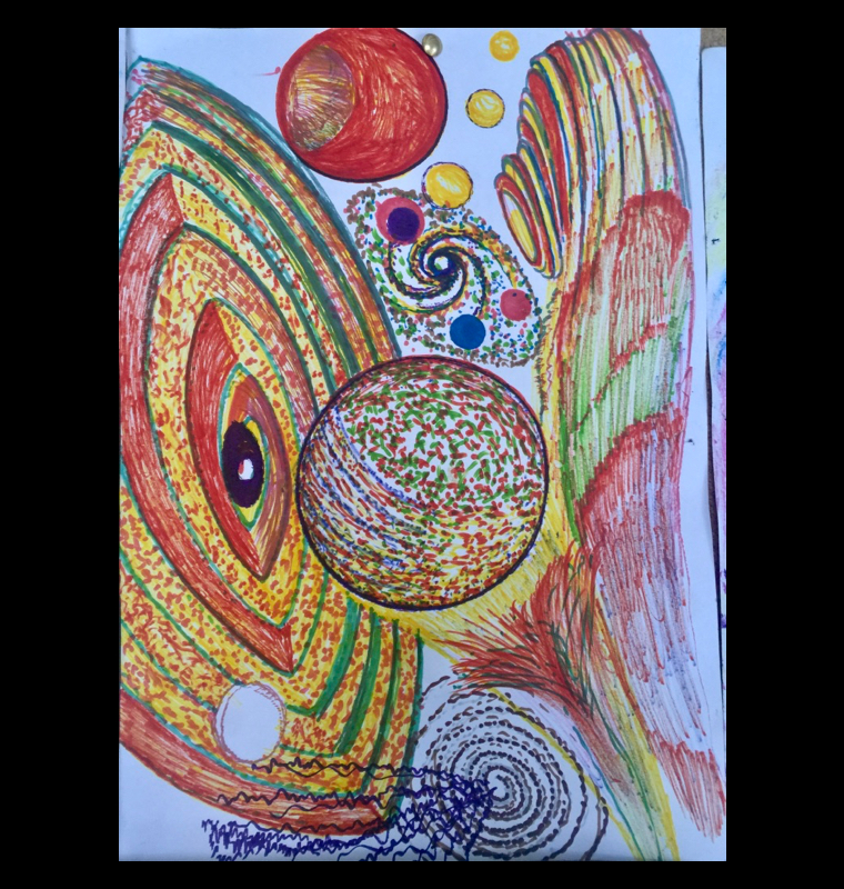 arte pintura baile cosmos