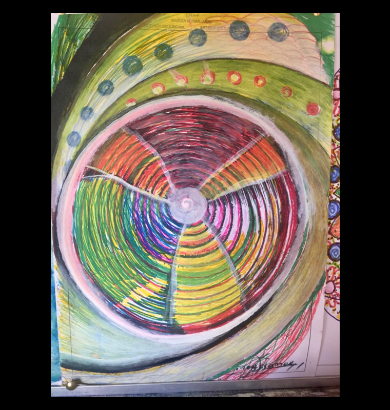 arte pintura ojo camaleon